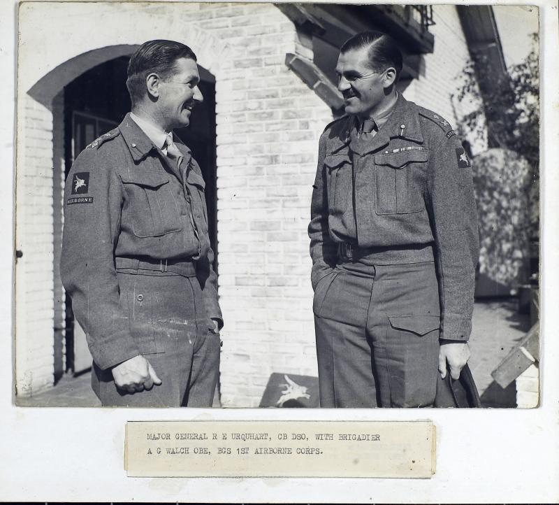 Major General Urquhart talks with Brigadier A.G. Walch