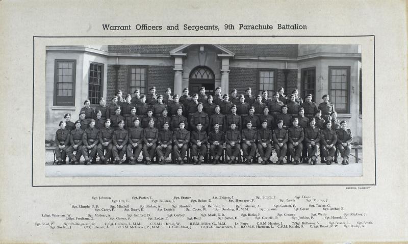 Group Photograph of Warrant Officers and Sergeants of 9th Parachute Battalion