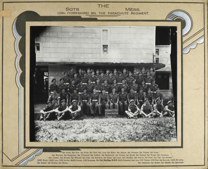 Group Photograph of the Sergeant's Mess 12th Parachute Battalion, 1945