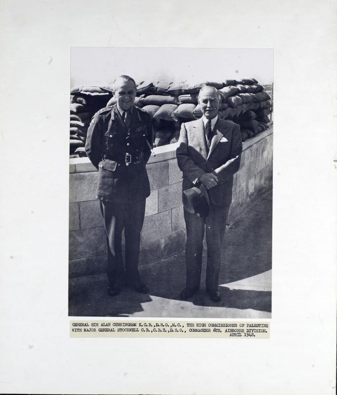 Major General Stockwell, Commander of the 6th Airborne Division meets General Sir Alan Cunningham