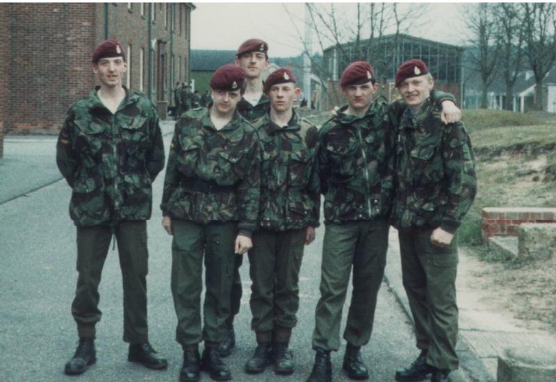 Soldiers relax from Combat Medical Technician Course, Longmoor, April 1984