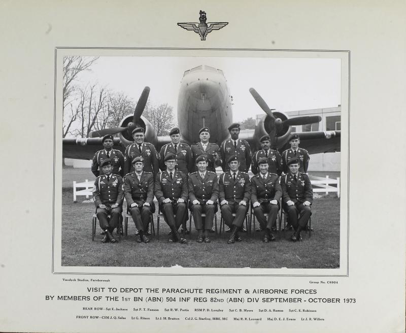 Photograph of American visit to the Airborne Forces Depot