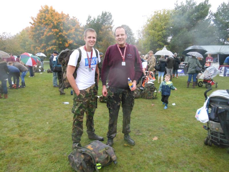 colchester paras 10 2012. With son Tom