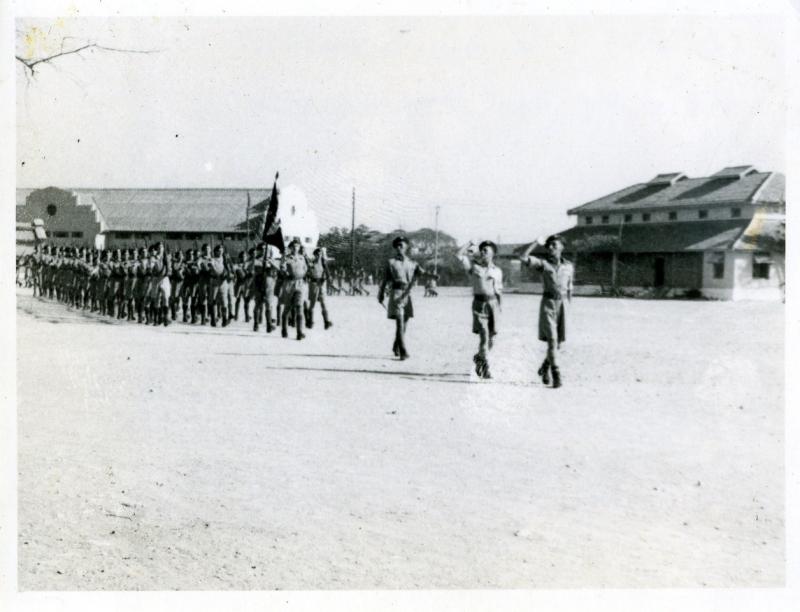 The 15th (Kings) Parachute Battalion on parade, Karachi, India, 1946