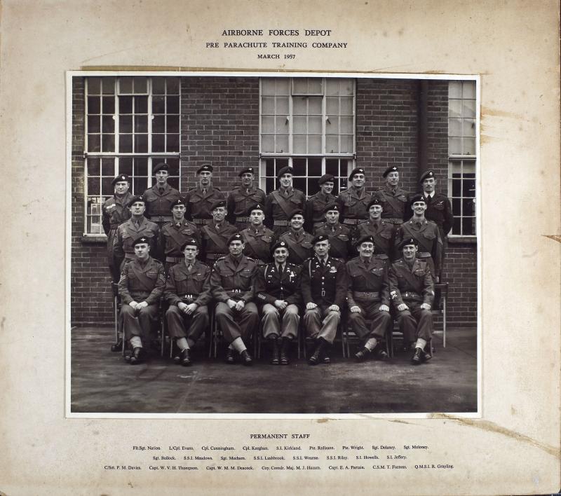 Group Photograph of the Pre Parachute Training Company, Airborne Forces Depot, 1957