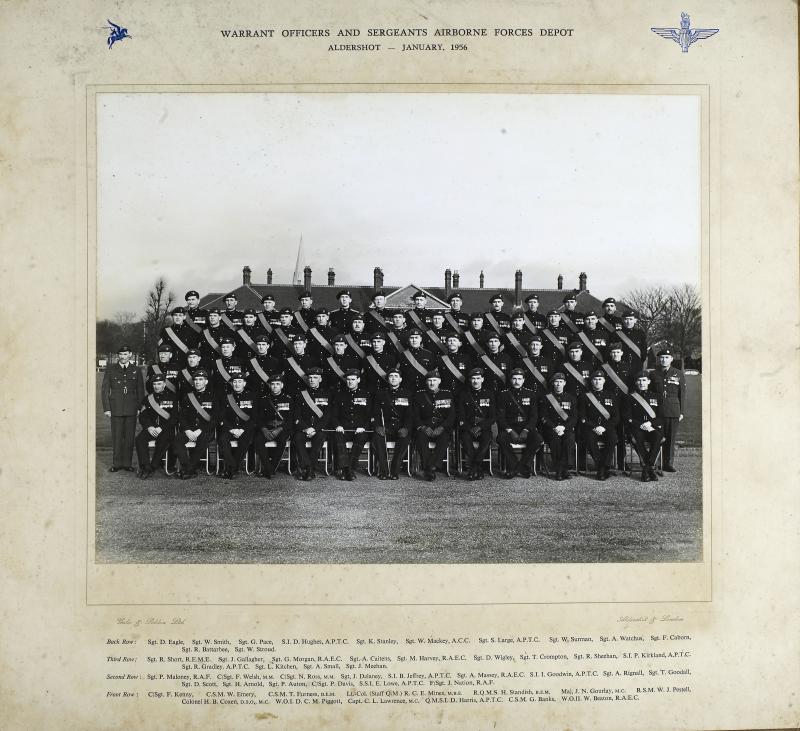 Group Photograph of WO's and Sergeant's Mess, Airborne Forces Depot, 1956