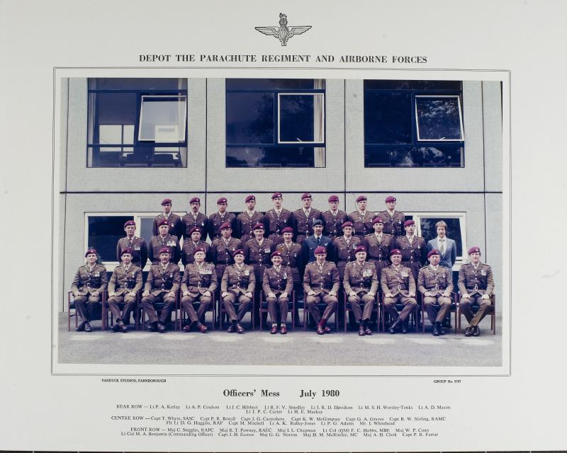 Group Photograph of the Officer's Mess, the Airborne Forces Depot, 1980