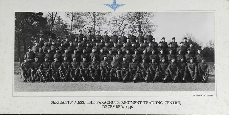 Group Photograph of the Sergeant's Mess, The Parachute Regiment Training Centre, December 1946
