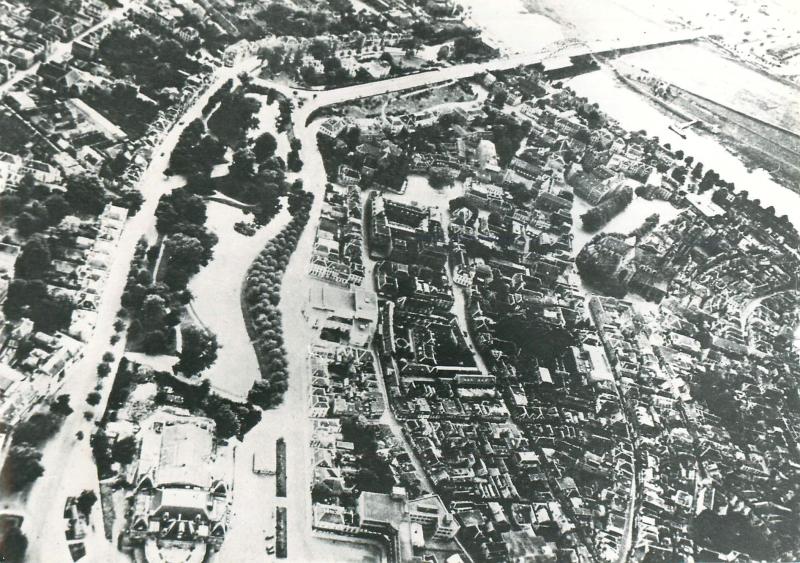 RAF reconnaissance photo of Arnhem town centre prior to the battle.