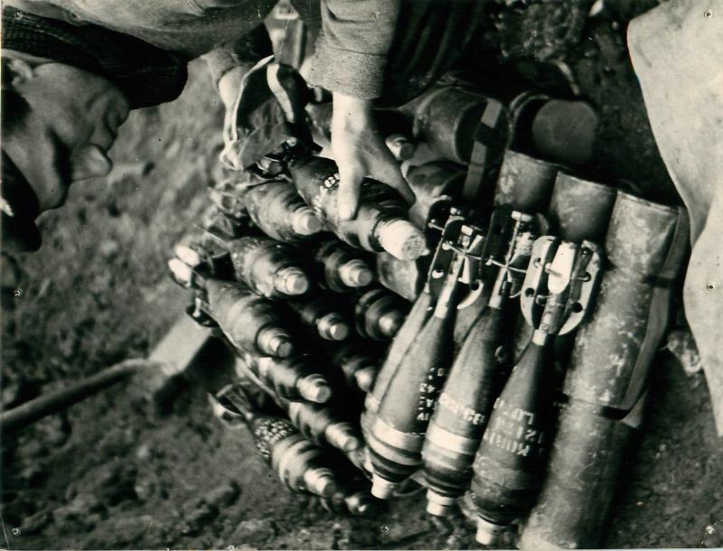 A Private prepared mortar shells.