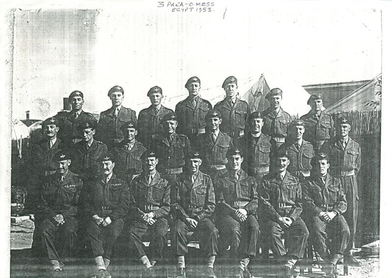 Group portrait of officers of 3 PARA in Egypt, 1953.