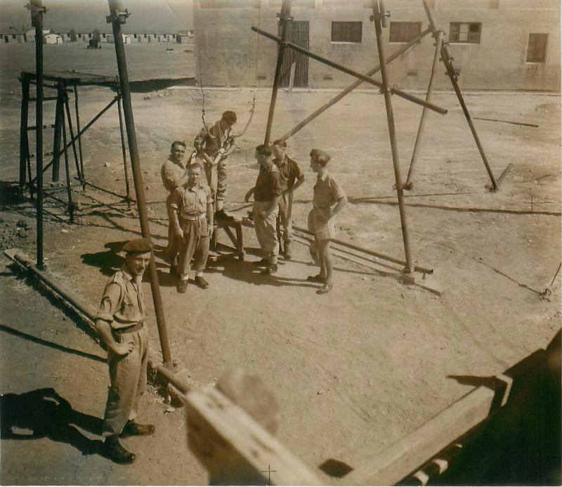 Troops ground training at Ramat David parachute school, Palestine 1947.