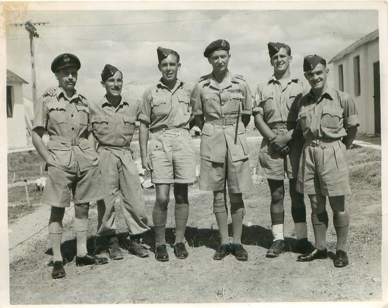 RAF parachute jump instructors at Ramat David parachute school, Palestine 1947.