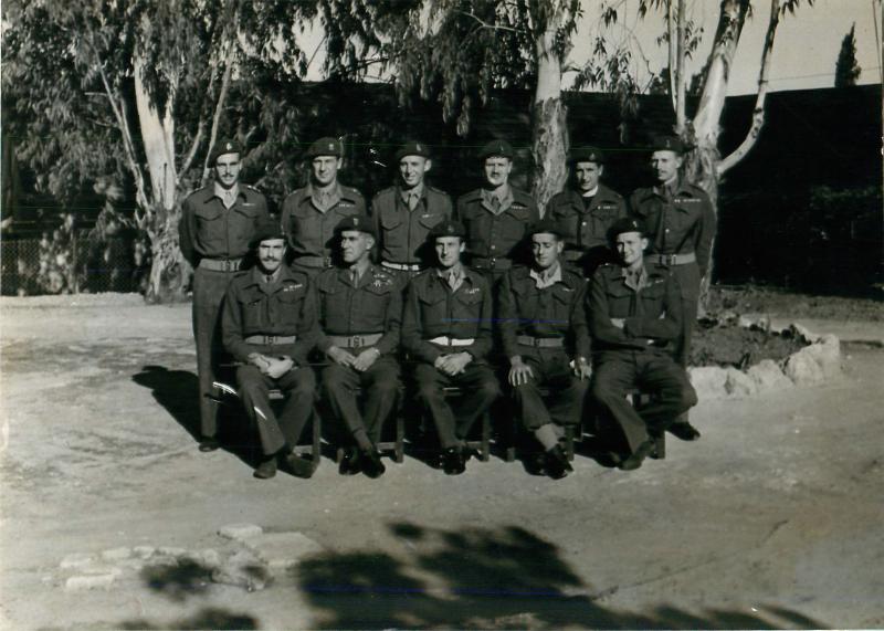 Maj-Gen Bols, Officer Commanding 6th Airborne Division with staff in Palestine.