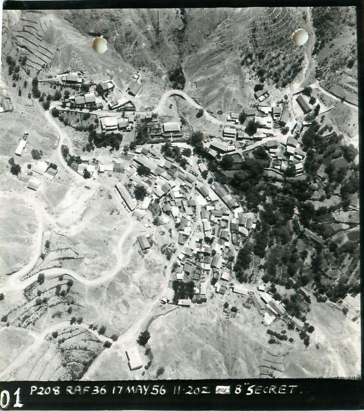 RAF reconnaisance photograph of Agridia, Cyprus, May 1956