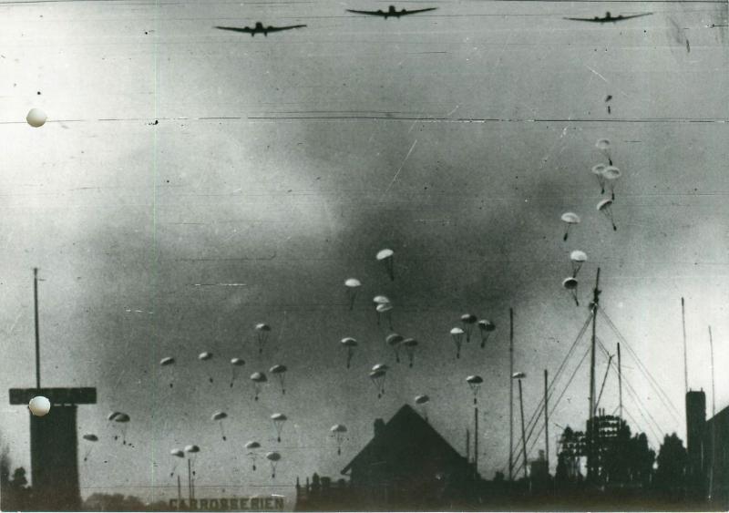 German paratroops at Ypenburg Military Airfield.