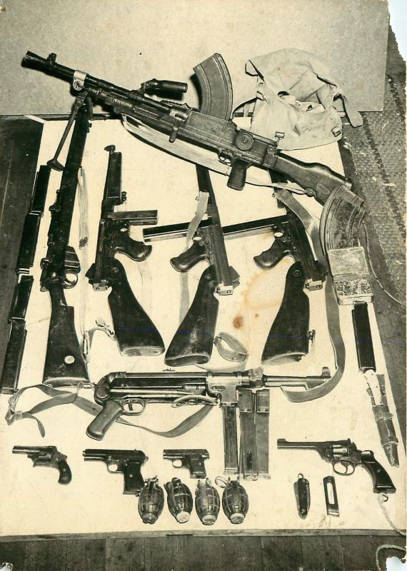 Arms cache found in Cyprus, 1956.