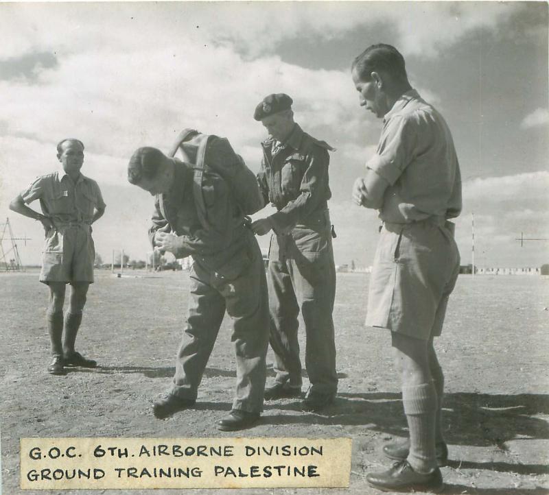 GOC 6th Airborne Division ground training in Palestine.