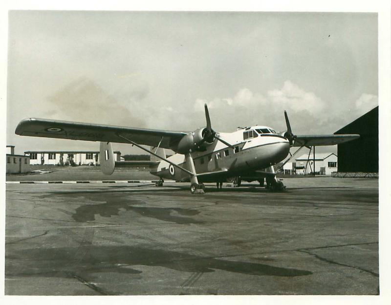Prestwick Twin Pioneer on a runway.