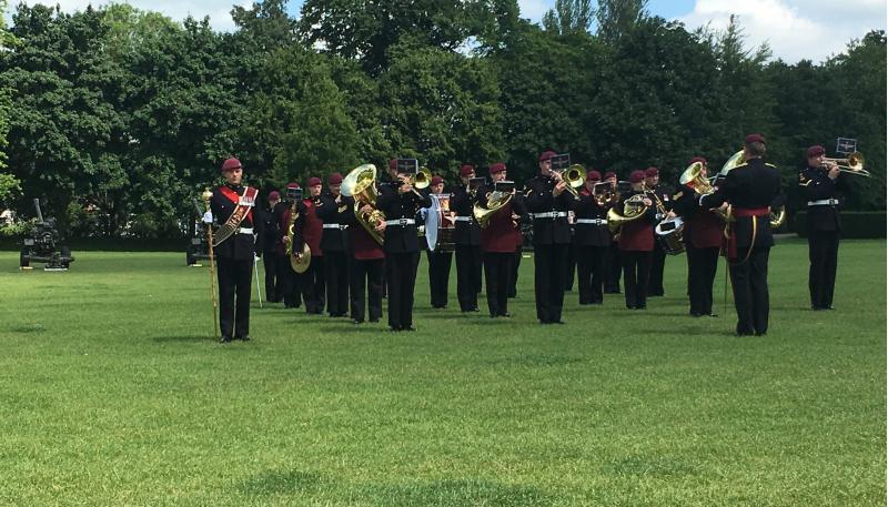 The Band of The Parachute Regiment perform at the Royal Salute.
