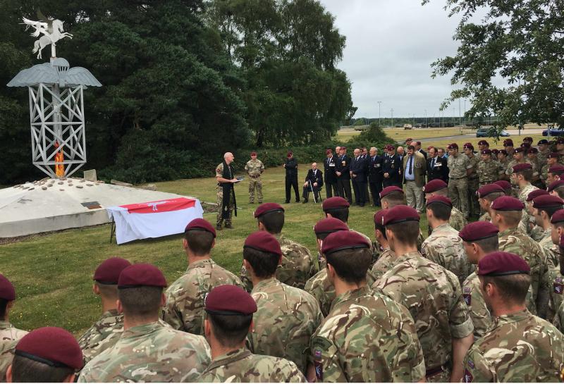 Commemorative service, led by 23 Para Engr Regt’s padre Captain Andrew Thompson.