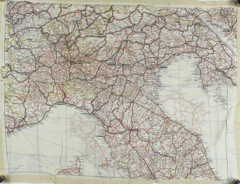 Map Silk of North Italy