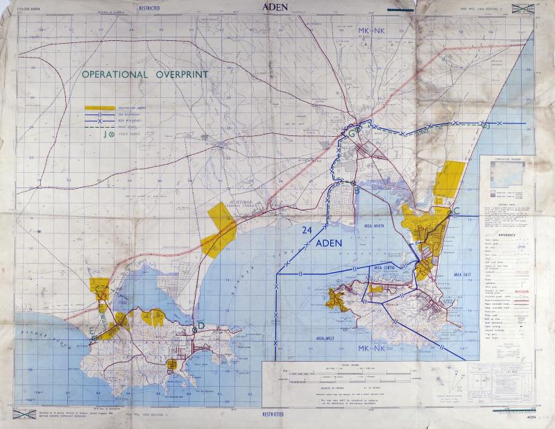 Map of Aden, Ratio 1: 50,000