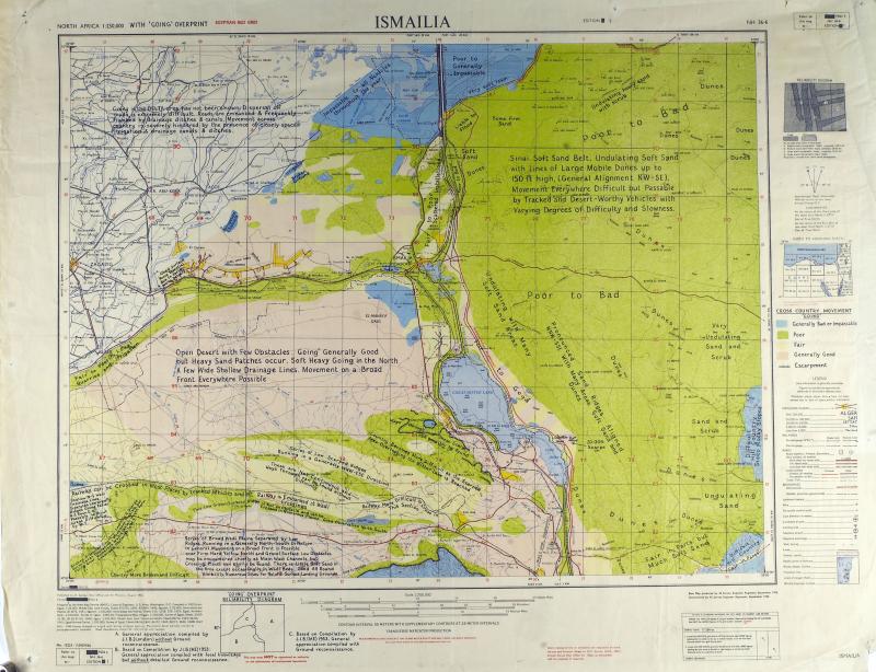 Map of Ismailia (The home of the Suez Canal) Ratio 1: 250,000