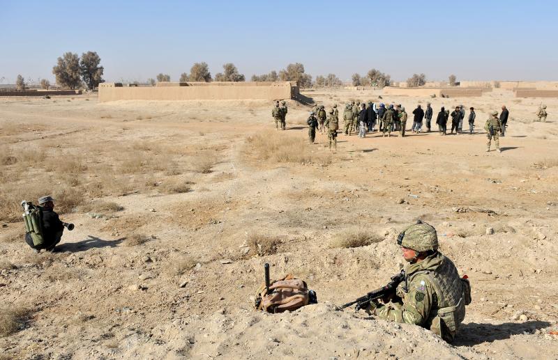 A joint patrol between 3 PARA and the Afghan National Army (ANA), Afghanistan, 2011