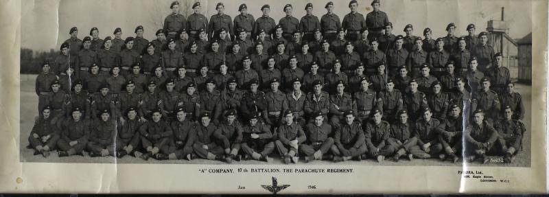 Group Photograph of A Company, 17th Parachute Battalion, January 1946
