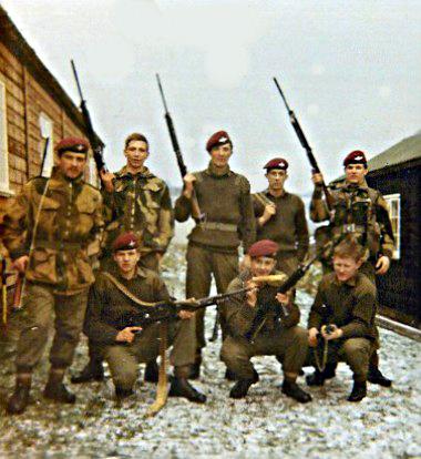 371 Platoon posing in Brecon 1970 