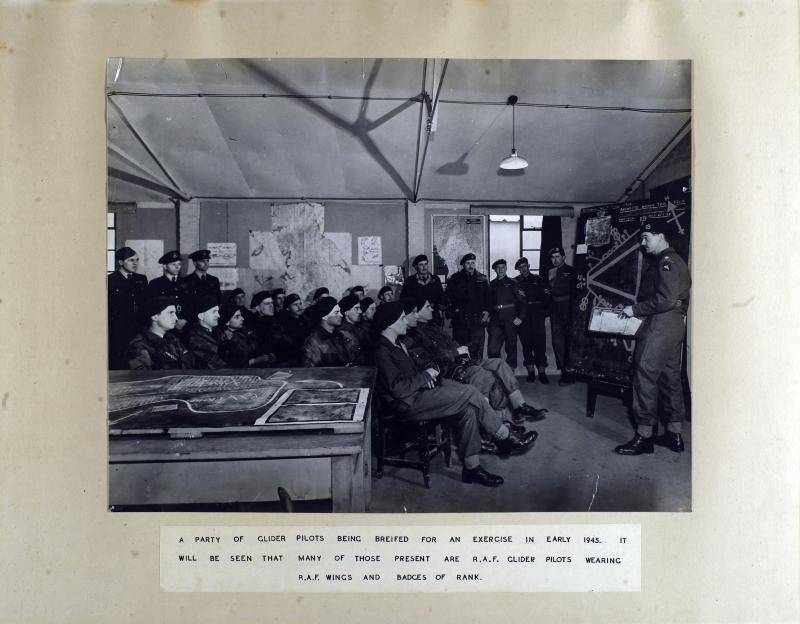 A Party of Glider Pilots being briefed for an exercise in early 1945