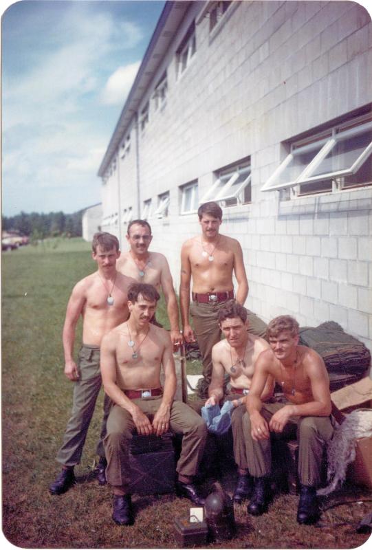 Group photo of men from A Coy, 4 PARA Mortars, Minnesota, 1983