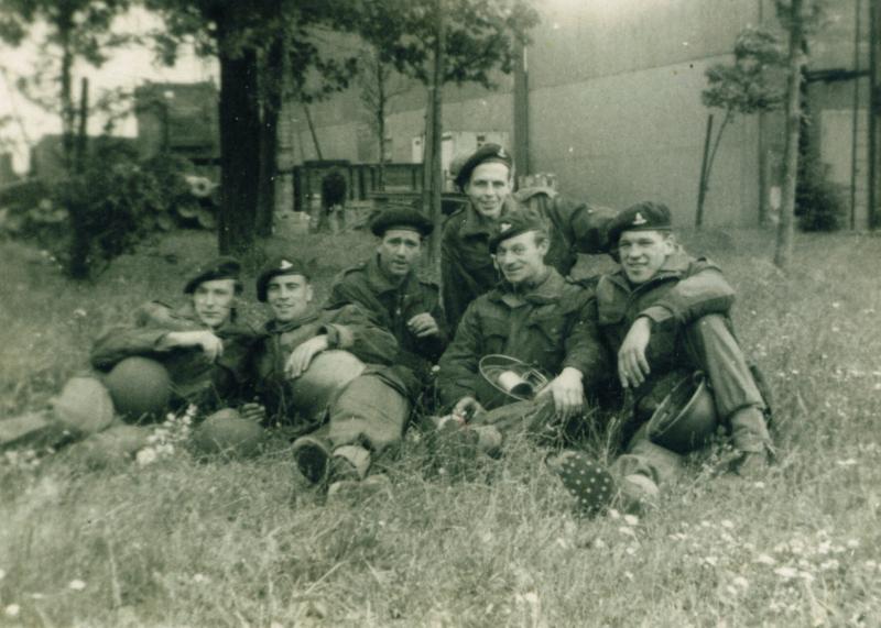 Members of 289 Parachute Lt Regt RHA relax, North Weald, 1960s