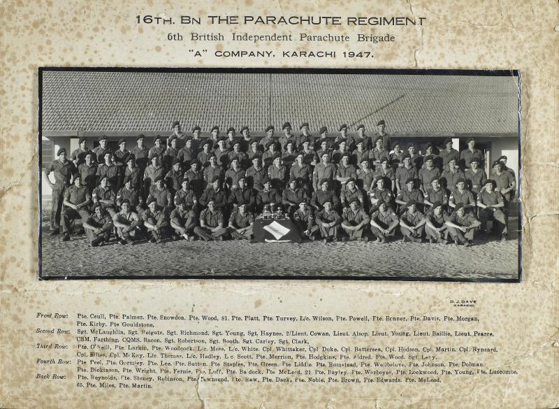 Group Photograph of A Company, 16th Parachute Battalion, 1947