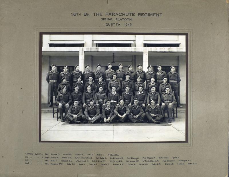 Group Photograph of 16th Parachute Battalion, Signallers Platoon, 1946