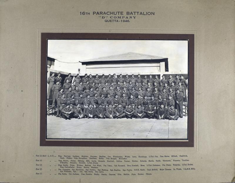 Group Photograph of D Company, 16th Parachute Battalion, 1946