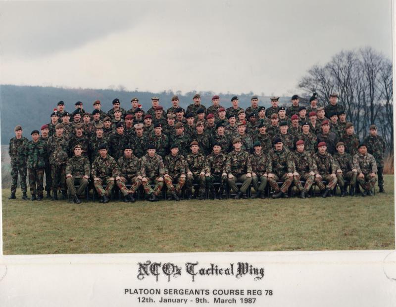 Platoon Sergeant's Senior NCO Tactical Wing course, Jan-March 1987