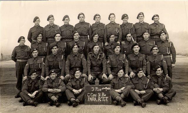 Group portrait of 9 Platoon, C Company, 2nd Battalion The Parachute Regiment, July 1944