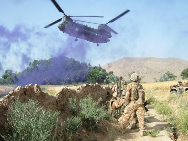 Air assault by A Company in Afghanistan