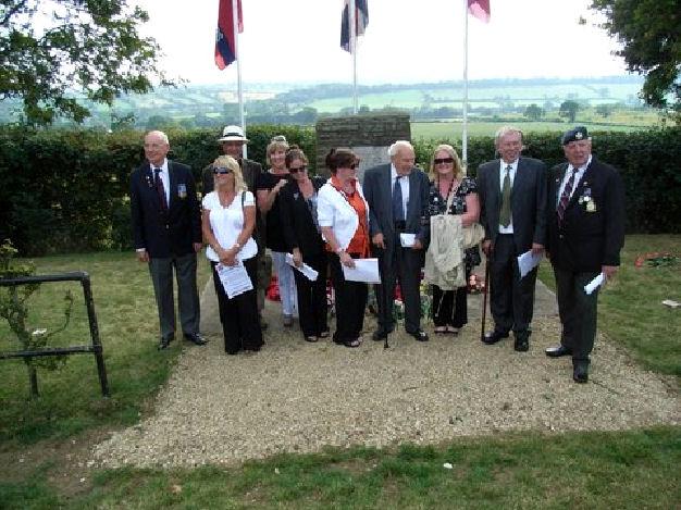 Group Photo at Double Hills Memorial Service including relatives of L/Sgt Allen and Sgt Fraser