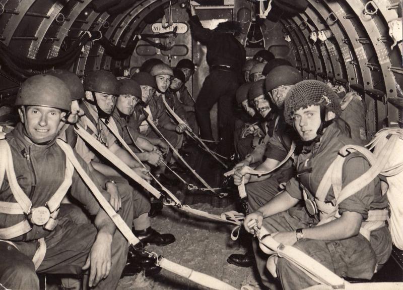 Soldiers from B Sqn, North Somerset Yeomanry onboard before another drop
