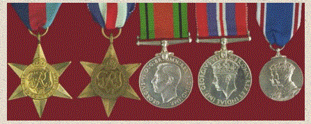 Captain Spencer Daisley (Q.M.) service medals