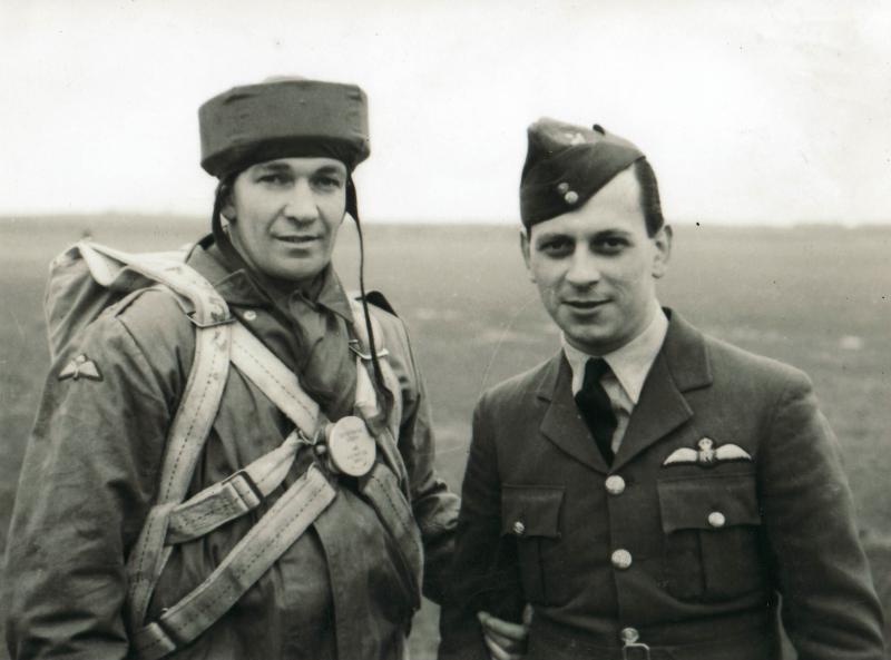 David Dobie with Sqn Ldr Meade RAF Dishforth Jan 1942