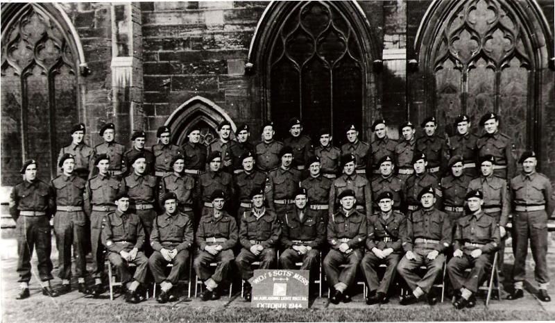 Group photograph of WO and Sgt Mess, 1st Airlanding Light Regiment RA, October 1944
