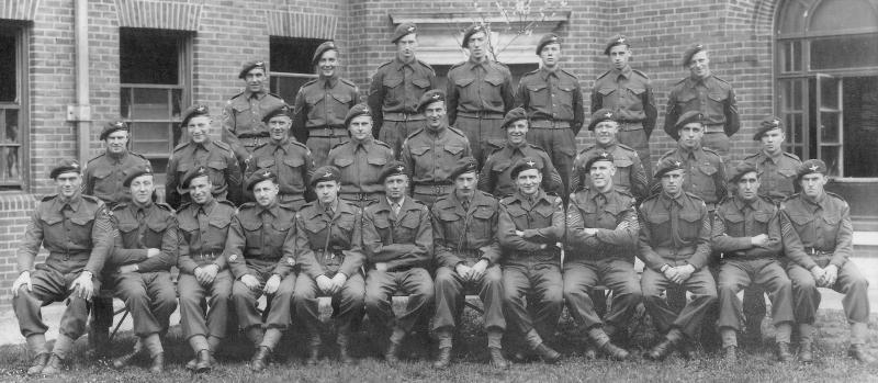 Group photograph of Officers and NCOs of A Coy, 9th (Essex) Parachute Battalion