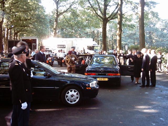 HRH Prince Charles Arriving at Oosterbeek Cemetery Sept 2004