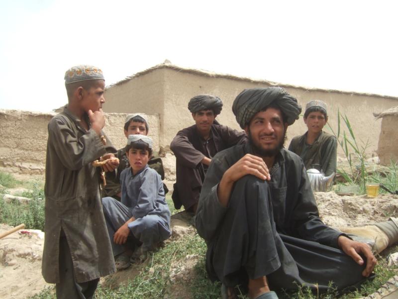 Group of locals in Afghanistan, 2008