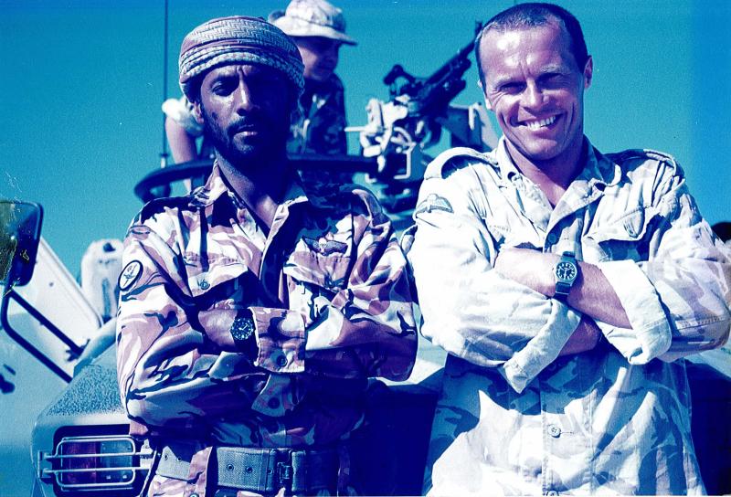 Greg Allen with a mate 1 Para Oman 1999