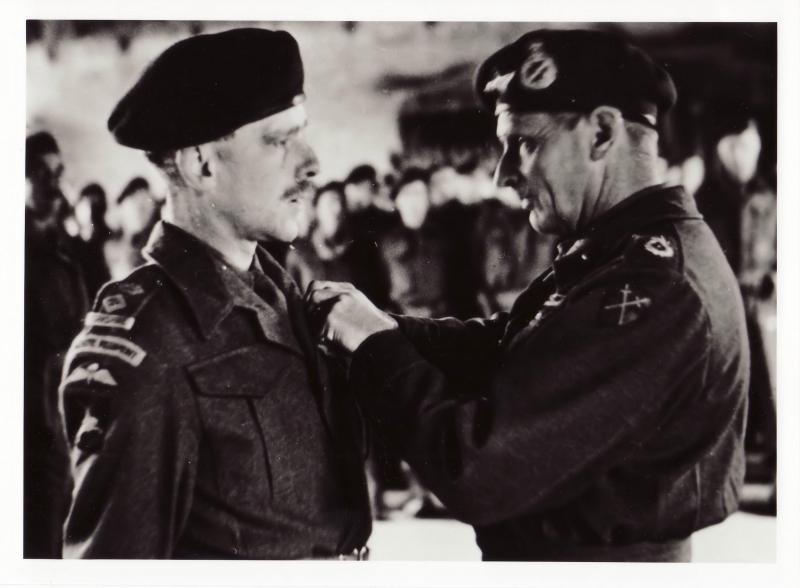 Lt. Col. Darling receiving his DSO from Field Marshall Montgomery